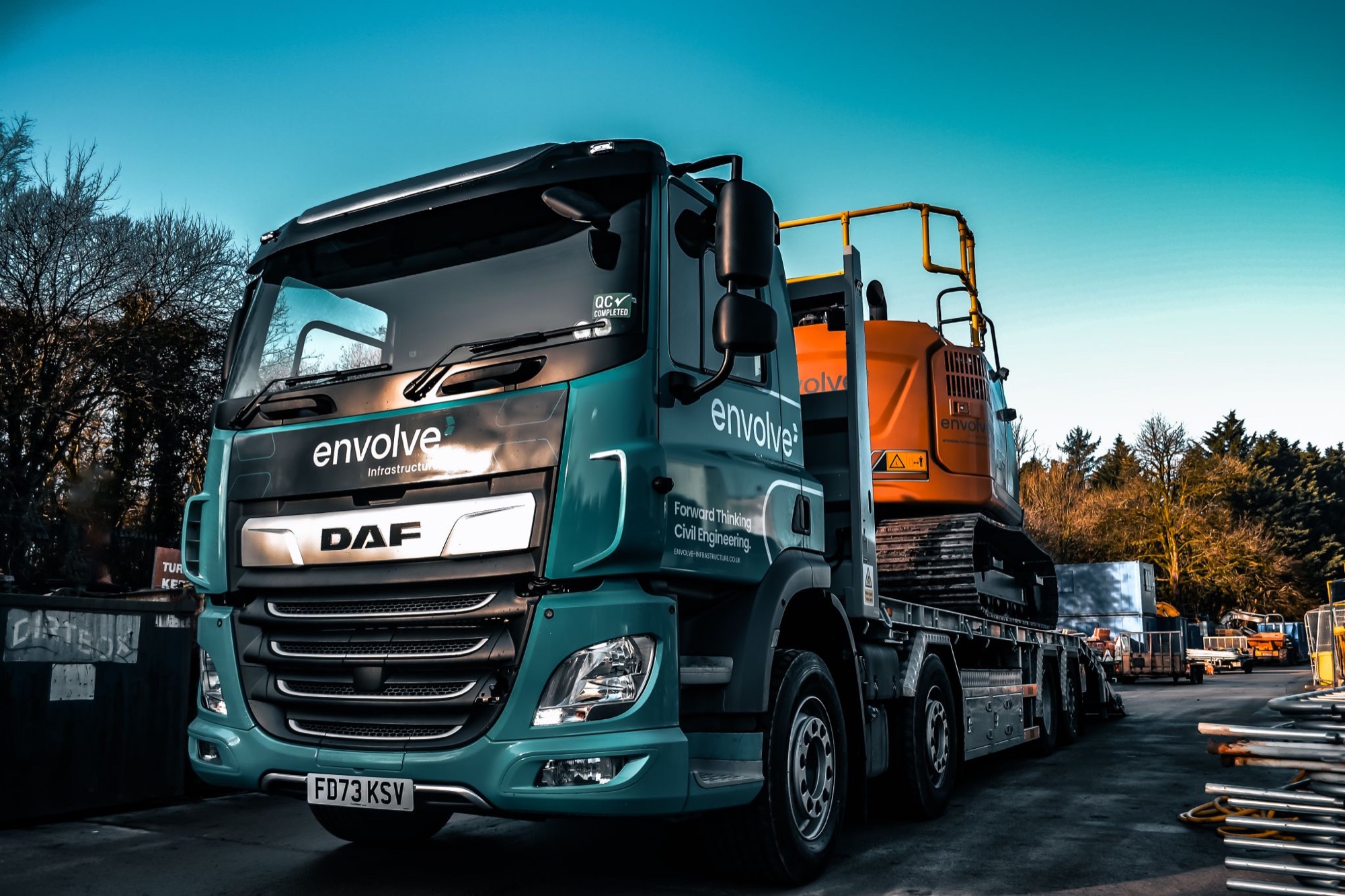 Envolve branded construction vehicle